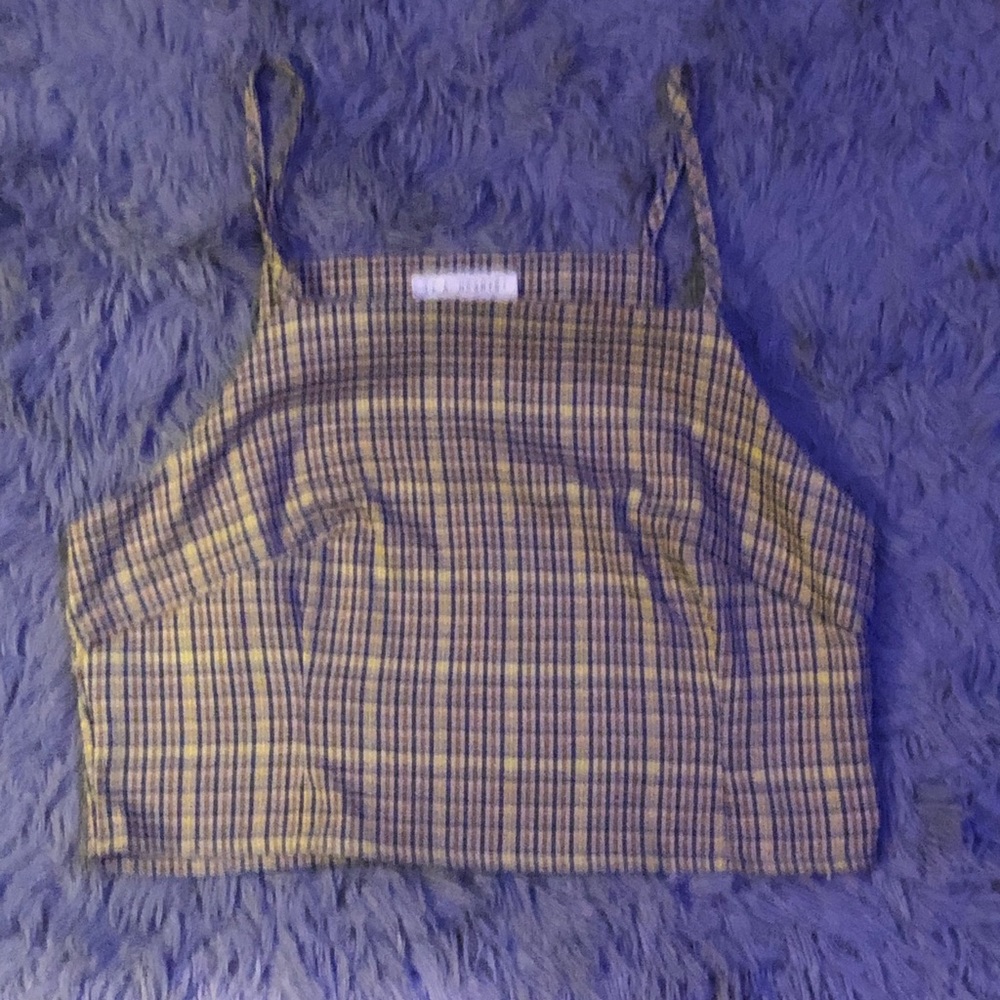 Plaid Yellow crop top